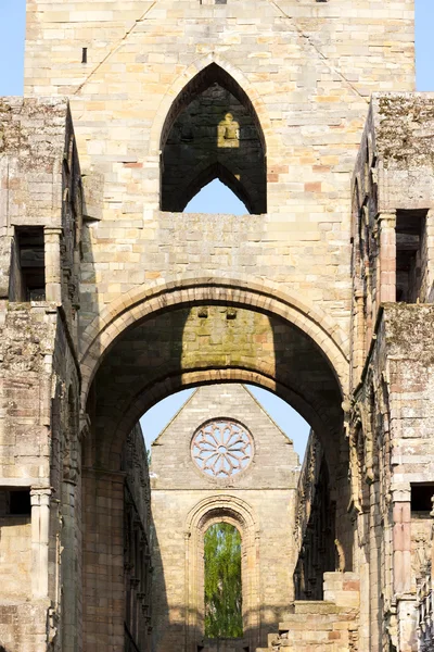 Ruïnes van jedburgh abbey, Schotse borders, Schotland — Stockfoto