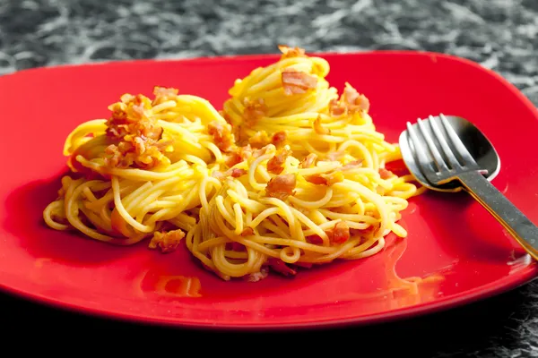 Carbonara spaghetti — Photo