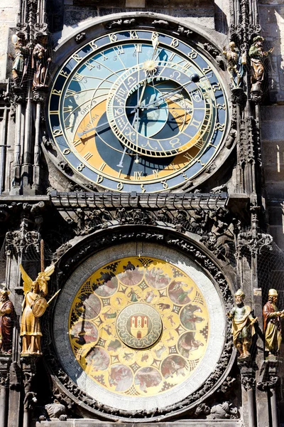 Horloge staré město náměstí, Praha, Česká republika — Stock fotografie