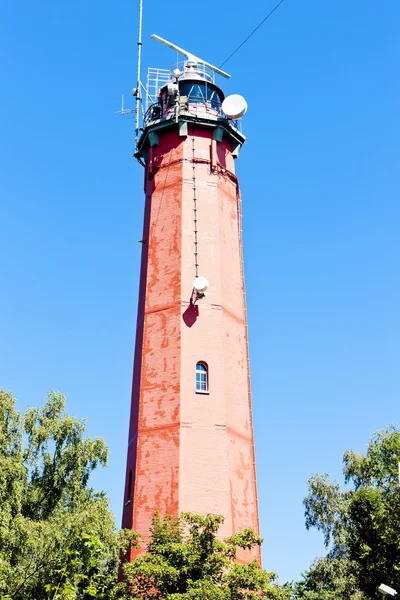 Deniz feneri latia morska hel, pomerania, Polonya — Stok fotoğraf