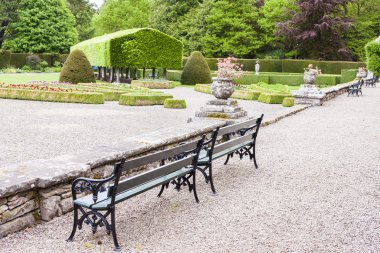 İtalyan Bahçe olan glamis Kalesi, angus, İskoçya