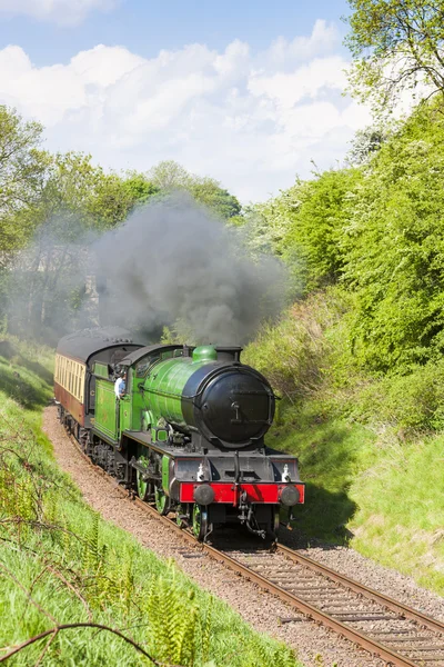 Паровоз, Bo 'Ness Kinneil Railway, Лотианс, Шотландия — стоковое фото