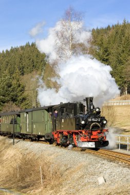 buhar tren, steinbach - johstadt, Almanya