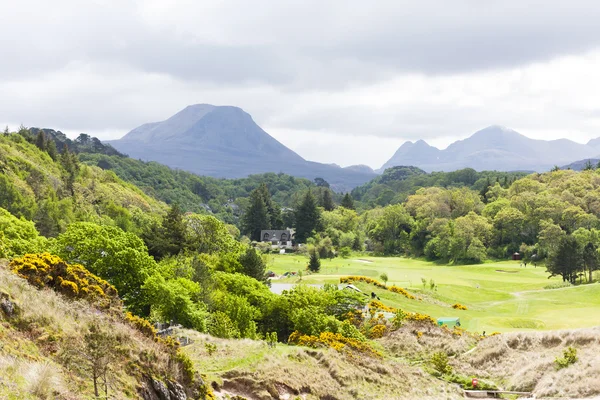 Landschap bij loch gairloch, highlands, Schotland — Stockfoto
