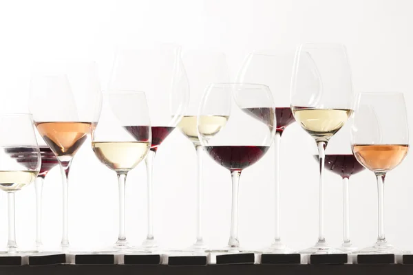 Still life of wine glasses with wine — Stock Photo, Image