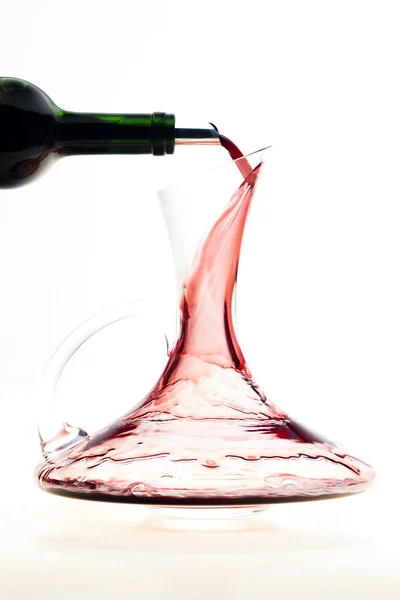 赤ワイン デカンタ — ストック写真