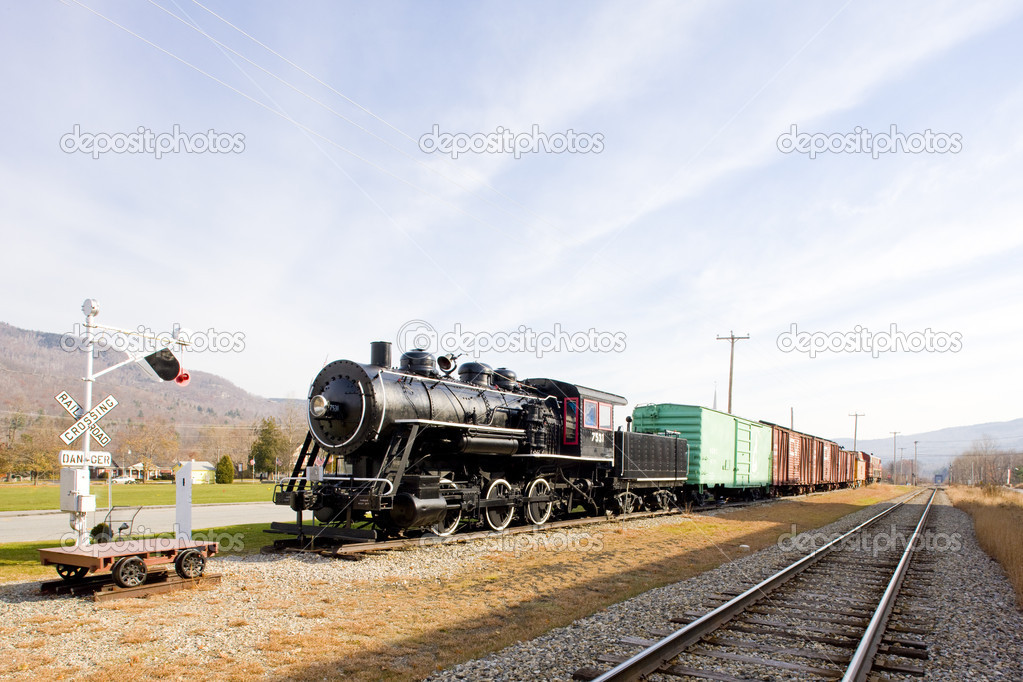 steam train in Railroad Museum, Gorham, New Hampshire, USA