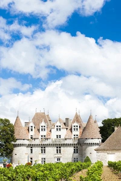 Monbazillac slott med vingård, aquitaine, Frankrike — Stockfoto