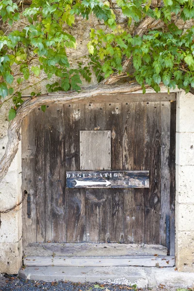 Señal de cata de vinos, Monbazillac, Aquitania, Francia — Foto de Stock