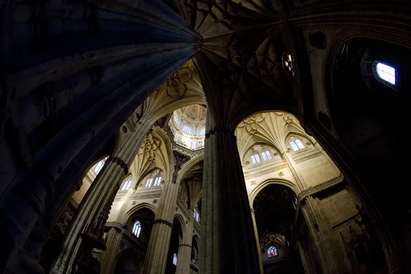 Interiér katedrály salamanca, Kastilie a León, Španělsko — Stock fotografie