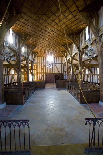 Interior of church in Lentilles, Champagne, France — Stock Photo, Image