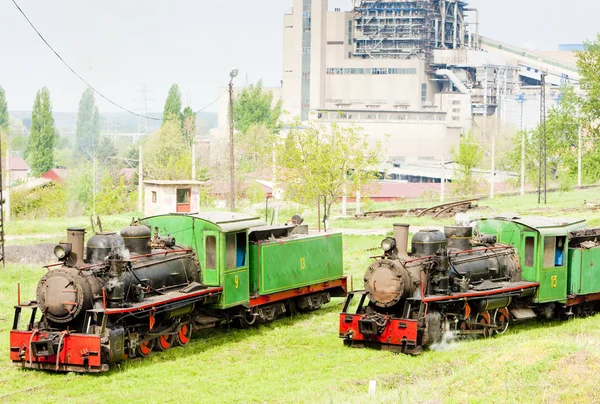 Locomotives à vapeur, Kostolac, Serbie — Photo