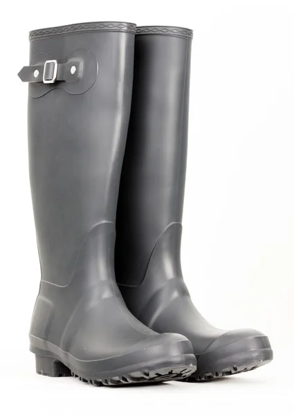 Gray rubber boots — Stock Photo, Image