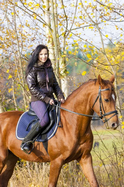 Equestre a cavalo — Fotografia de Stock