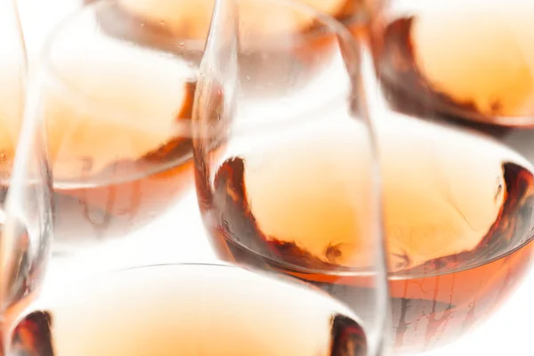 Wine glasses with rose wine — Stock Photo, Image