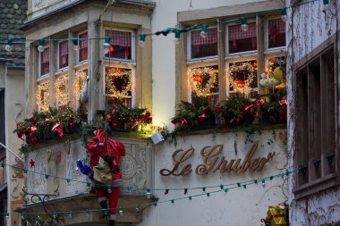 Noel dekorasyon, strasbourg, alsace, Fransa
