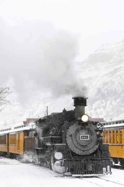 Durango і Сільвертону вузькі калібрувальні залізниці, Колорадо, США — стокове фото
