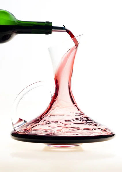 Carafe with red wine — Stock Photo, Image