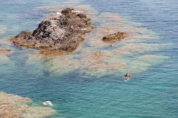 Snorkelen in Cap de Peyrefite, Languedoc-Roussillon, Frankrijk — Stockfoto