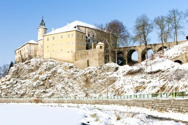 Ledec nad sazavou slott i vinter, Tjeckien — Stockfoto