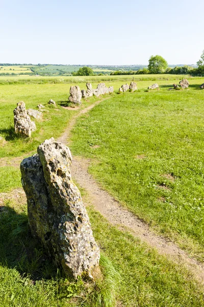 Ο βασιλιάς '' s άνδρες πέτρα κύκλο, ευρύτερη περιοχή Οξφόρδης, Αγγλία — Φωτογραφία Αρχείου
