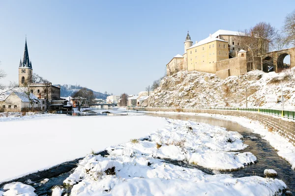 Ledec nad sazavou slott i vinter, Tjeckien — Stockfoto