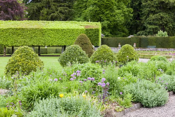 Ogród włoski glamis Castle, angus, Szkocja — Zdjęcie stockowe