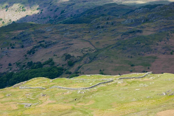 Hardknott Romeins fort, hardknott doorgeeft, cumbria, Engeland — Stockfoto