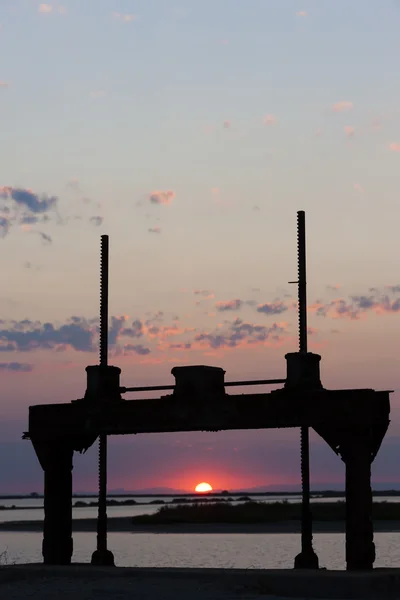 Camargue, Provence, Fransa 'da gün batımı — Stok fotoğraf