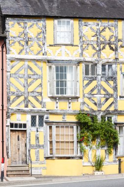 Ahşap evin yarısı, ludlow, shropshire, İngiltere