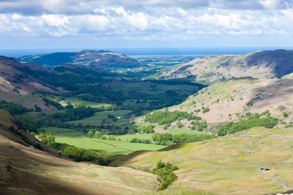 Hardknott Pass, Cumbria, Inglaterra — Foto de Stock