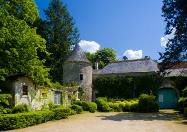Courtyard cinq-mars-la-kazık Kalesi, Indre et loire, Merkezi, f
