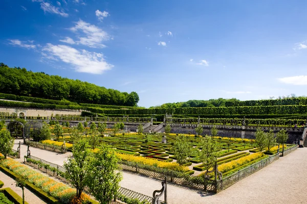 Villandry slottets trädgård, indre-et-loire, centrum, Frankrike — Stockfoto