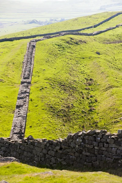 Hadrian duvarı, Northumberland, İngiltere — Stok fotoğraf