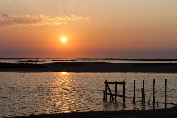 Sunset in Camargue, Provence, France — Stock Photo, Image