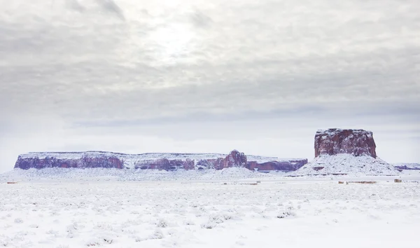 Kış, utah-arizona, ABD anıt Vadisi Milli Parkı — Stok fotoğraf