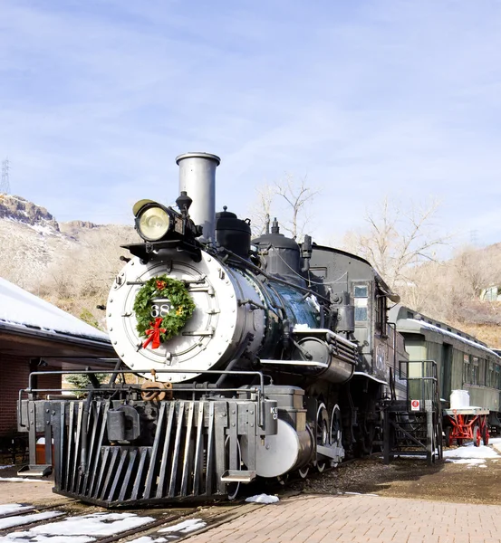 Stem locomotive in Colorado Railroad Museum, USA Stock Photo