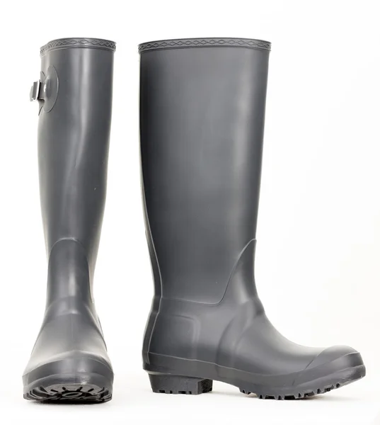 Gray rubber boots — Stock Photo, Image