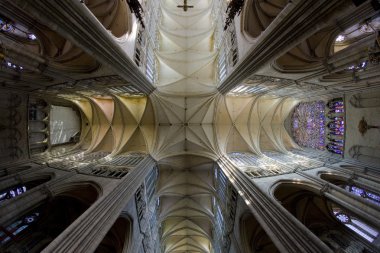 iç katedral notre dame, amiens, picardy, Fransa
