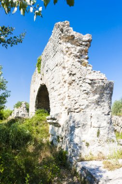 kalıntıları yakınında meunerie, provence, Fransa Roma su kemeri