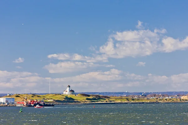 Lighthouse in Upper New York Bay, USA — Stock Photo, Image