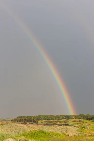 Rainbow over the golf course, St Andrews, Fife, Scotland — Stock Photo, Image