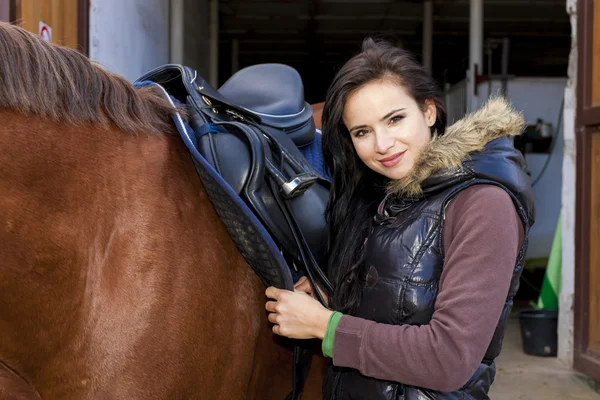 Portrait of equestrian — Stock Photo, Image