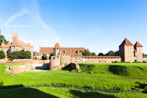 Malbork kasteel, Pommeren, Polen — Stockfoto