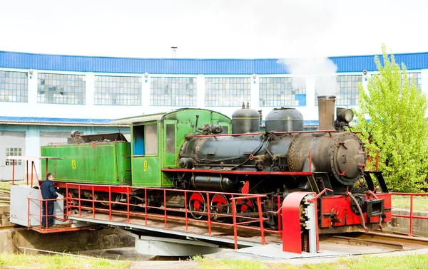 Steam locomotive in depot, Kostolac, Serbia Stock Photo