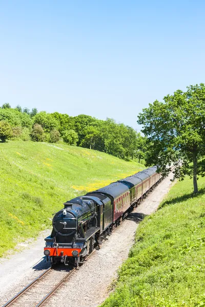 Buhar tren, gloucestershire warwickshire demiryolu, gloucestershi — Stok fotoğraf