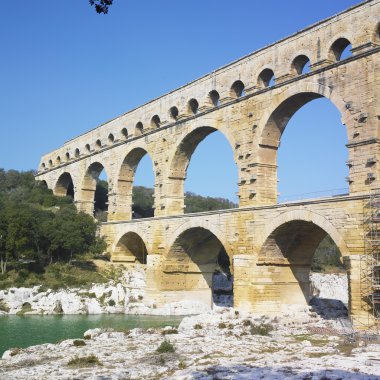 Roma su kemeri, pont du gard, provence, Fransa