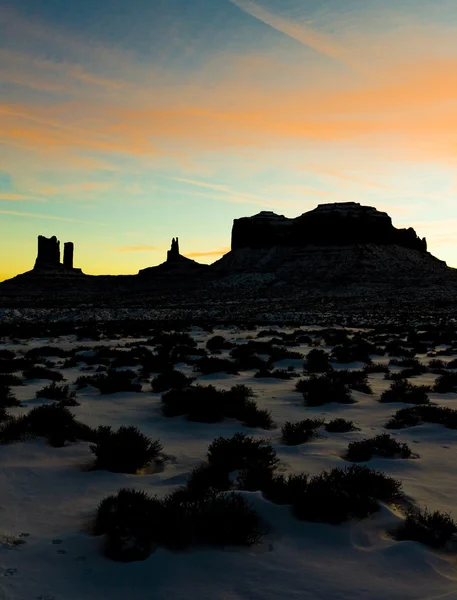 Monument Valley National Park after sunset, Utah-Arizona, USA — Stock Photo, Image