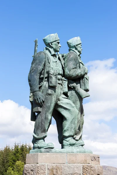 Pomnik komandosa spean bridge, wyżyn Szkocji — Zdjęcie stockowe