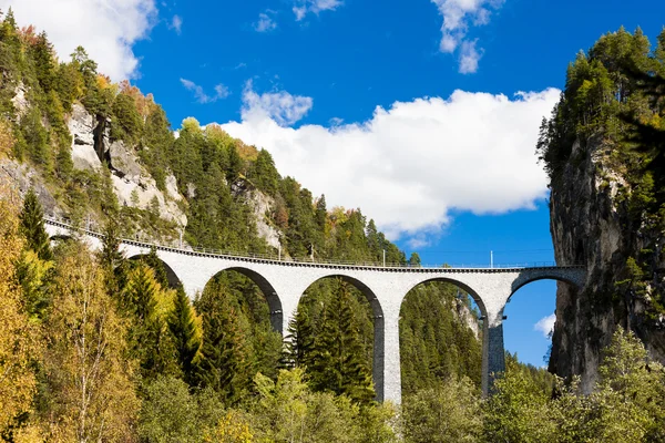 Landwasserviadukt, cantón Graubunden, Suiza — Foto de Stock